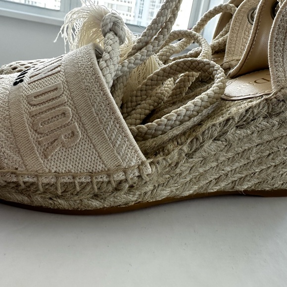 Shoes Christian Dior Granville Wedge Espadrilles New in Box - Picture 5 of 8